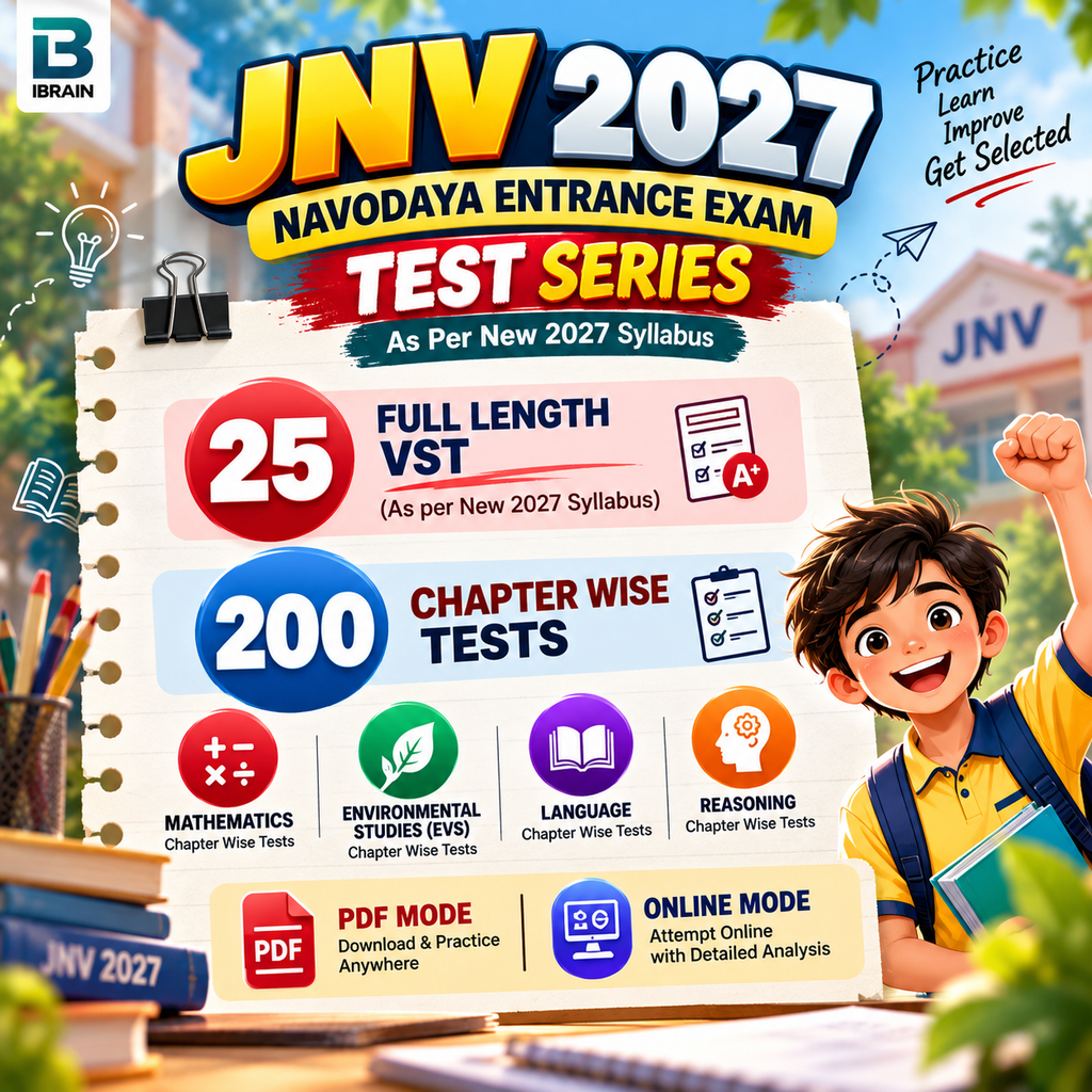 JNV Class 6 Entrance Exam 2027 Test Series - English Medium