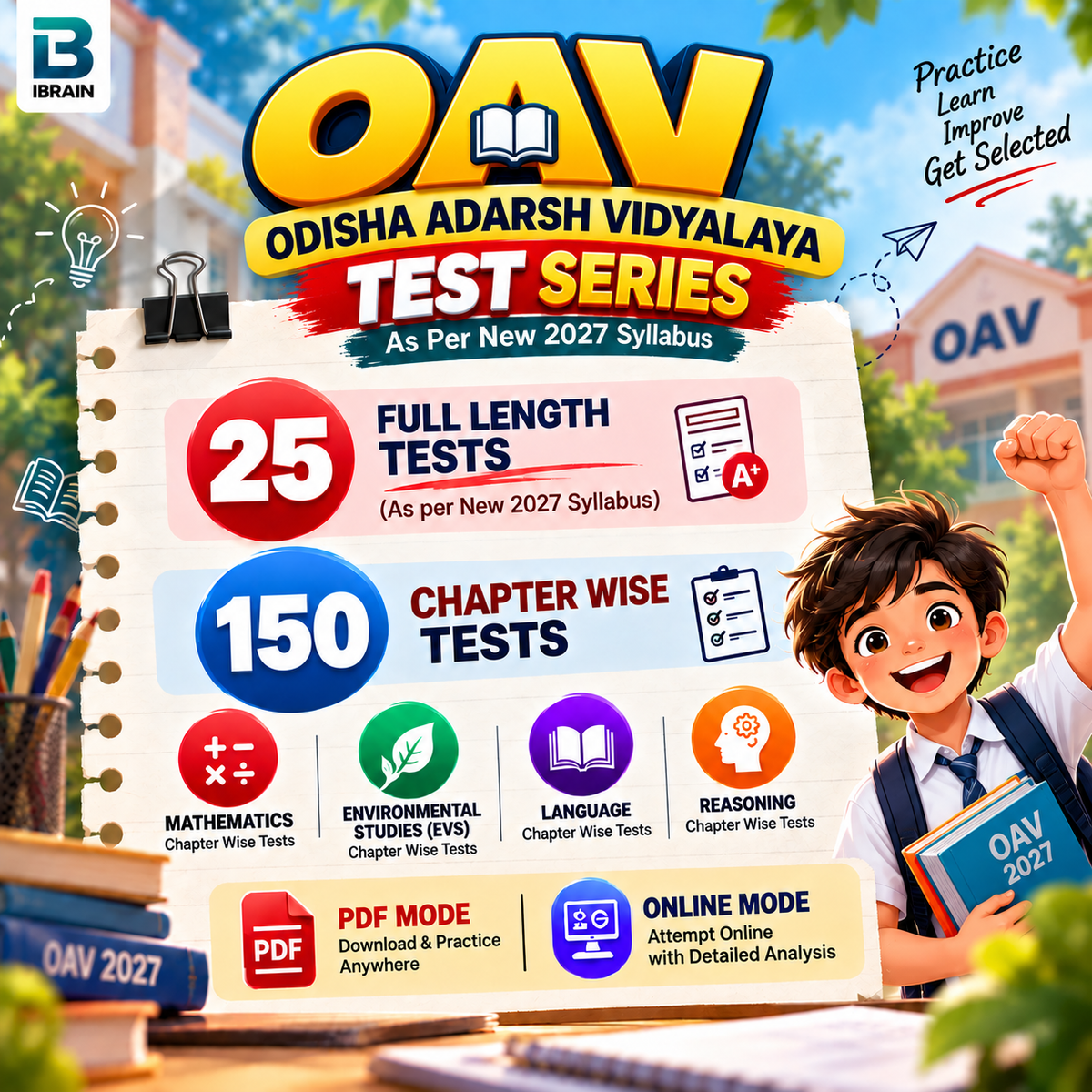 OAV Class 6 Entrance Exam 2027 Test Series - English Medium